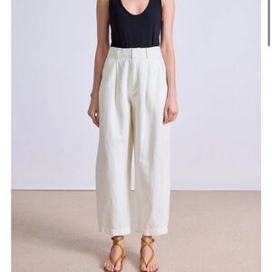 Apiece Apart petite Bari Crop Trouser size 6 in Cream EUC